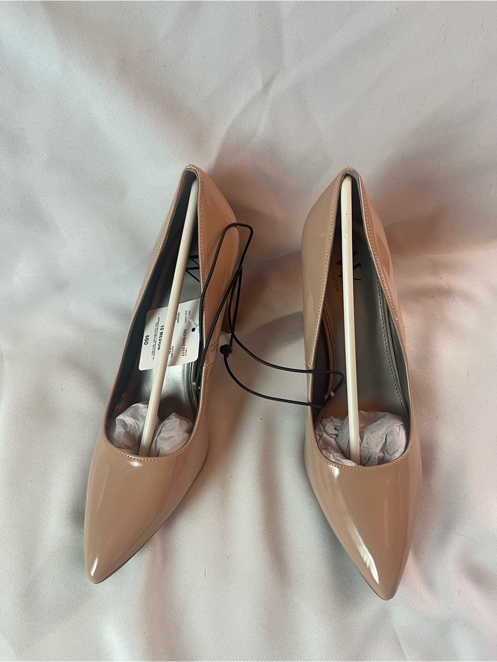 Worthington Nude Patent Pointed Toe Pumps